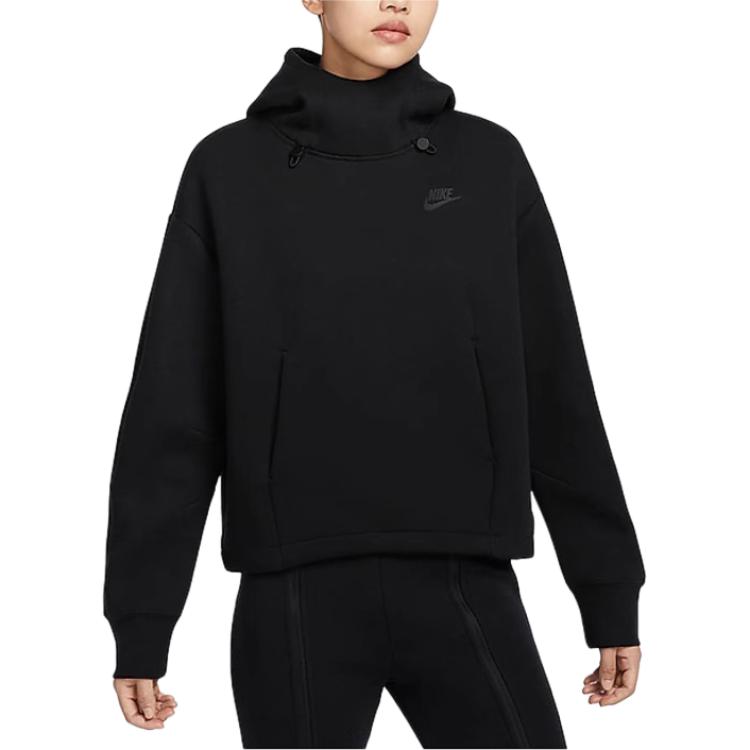 (Women) Nike FW24 Tech Fleece Black Comfy Loose-Fit Sweatshirt Essential FV6323-010 圖 2