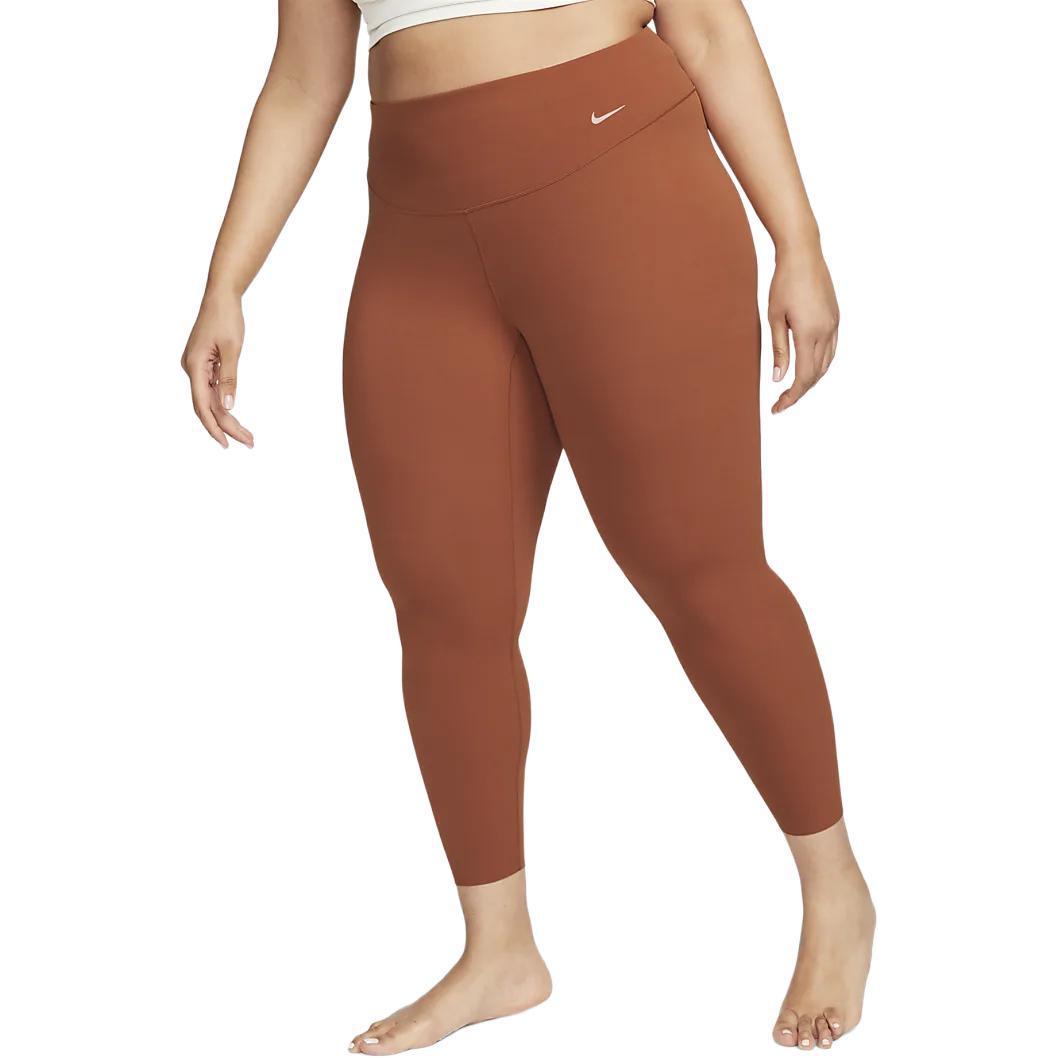 (Women) Nike Gentle-Support High-Waisted 7/8 Leggings Plus Size Maroon Activewear DV4911-246
