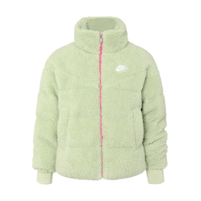 (Women) Nike Green Embroidered Logo High-Neck Zip-Up Jacket DV6676-343