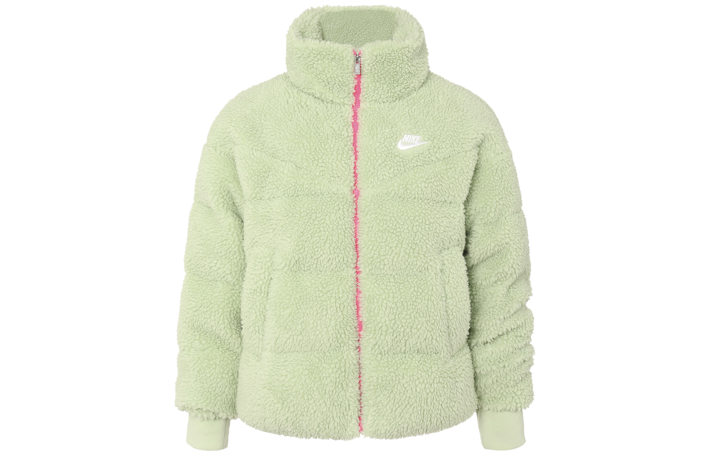 (Women) Nike Green Embroidered Logo High-Neck Zip-Up Jacket DV6676-343 圖 2