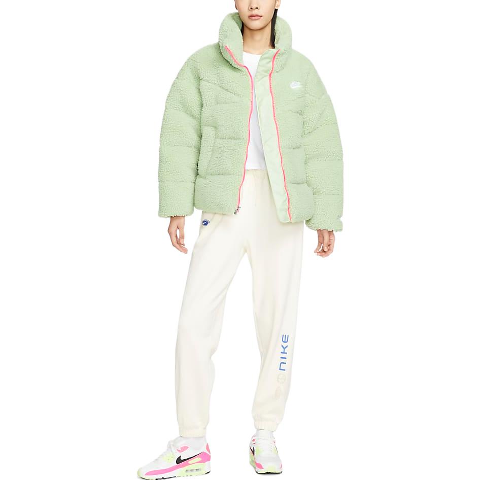 (Women) Nike Green Embroidered Logo High-Neck Zip-Up Jacket DV6676-343 圖 4