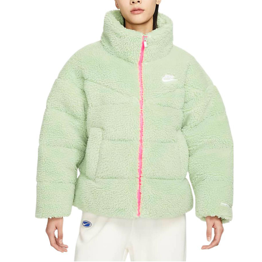 (Women) Nike Green Embroidered Logo High-Neck Zip-Up Jacket DV6676-343 圖 5