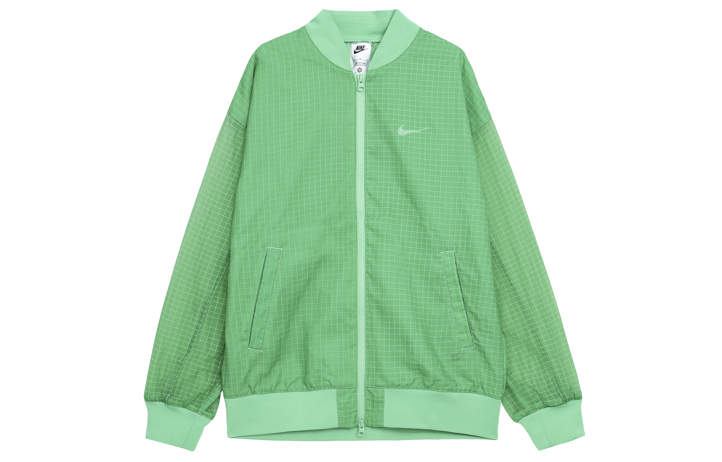 (Women) Nike Green Windbreaker Bomber Jacket DV7973-363