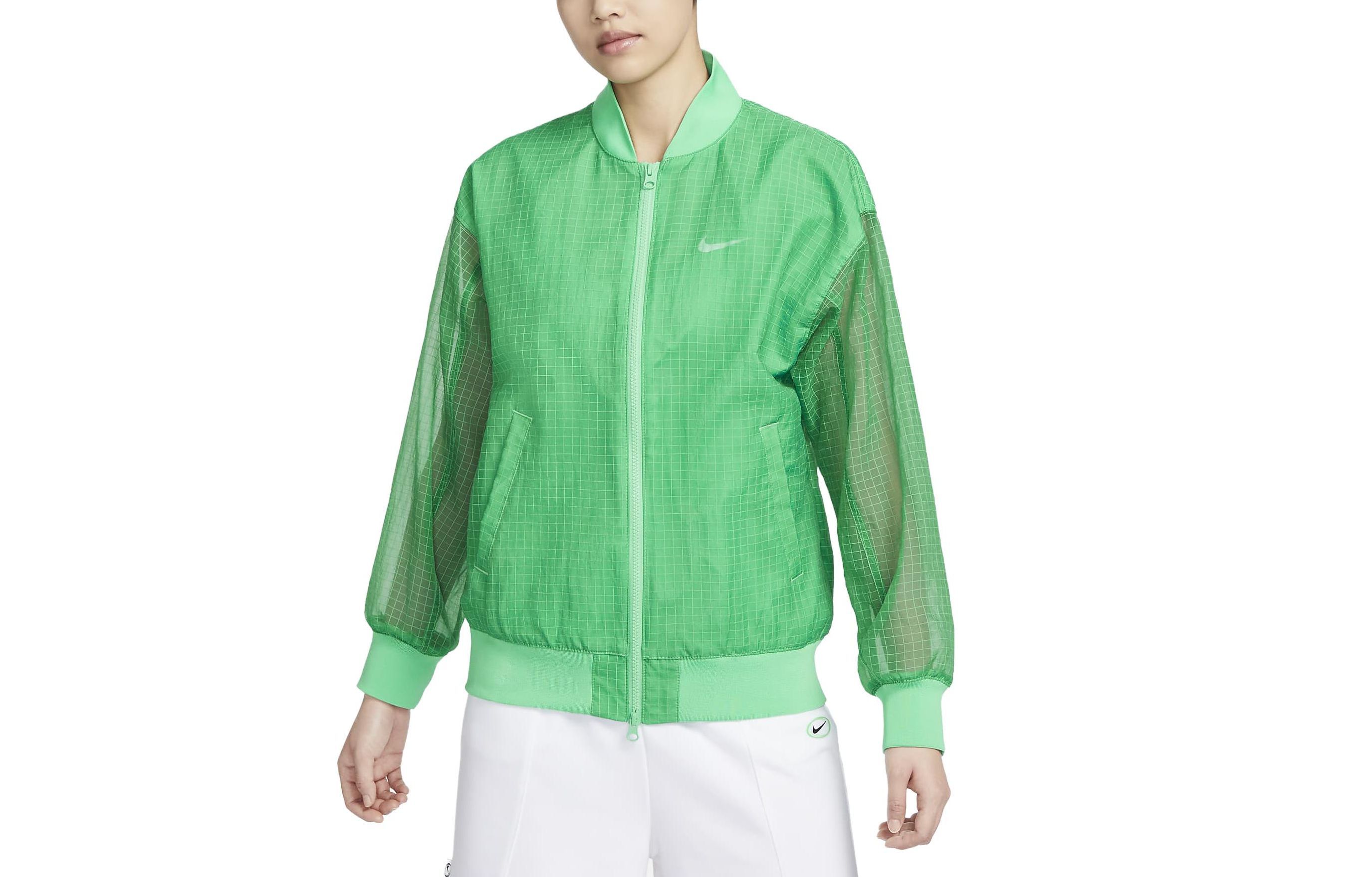 Order (Women) Nike Green Windbreaker Bomber Jacket DV7973-363