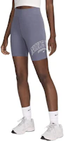 (Women) Nike High-Waisted 8" Biker Shorts Purple - Casual Solid Print Shorts HJ6521-003 (Women) Nike High-Waisted 8" Biker Shorts Purple - Casual Solid Print Shorts HJ6521-003