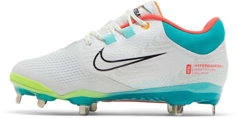 (W) Nike Hyperdiamond 4 Pro 'Putih Turbo Hijau' CZ5920-107 Lookbook (W) Nike Hyperdiamond 4 Pro 'Putih Turbo Hijau' CZ5920-107