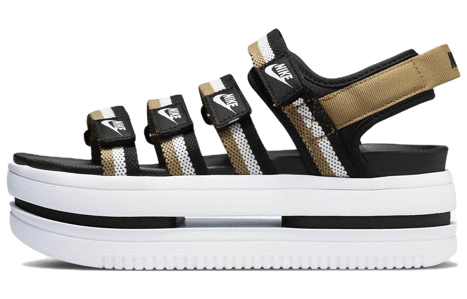 (Women) Nike Icon Classic Sports Black Brown Sandals 'Black Brown' DH0223-002