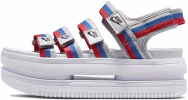 (Women) Nike Icon Classic Velcro Thick Sole Stylish Sports White Blue Red Sandals 'White Blue Red' DH0223-003 (Women) Nike Icon Classic Velcro Thick Sole Stylish Sports White Blue Red Sandals 'White Blue Red' DH0223-003