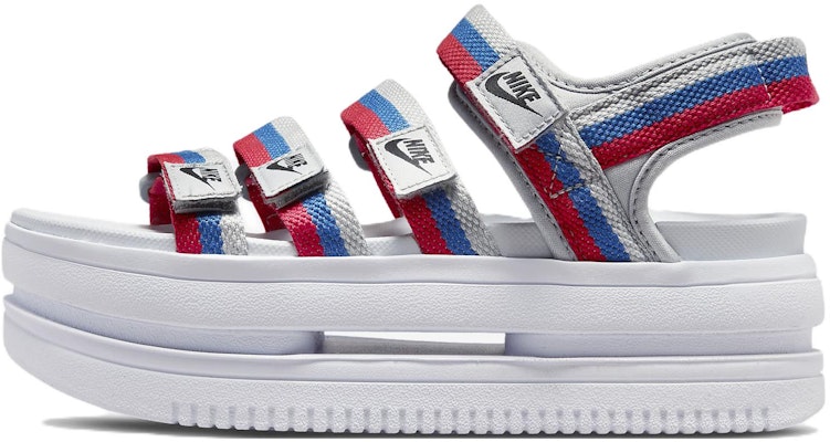 (Women) Nike Icon Classic Velcro Thick Sole Stylish Sports White Blue Red Sandals 'White Blue Red' DH0223-003 Buy (Women) Nike Icon Classic Velcro Thick Sole Stylish Sports White Blue Red Sandals 'White Blue Red' DH0223-003