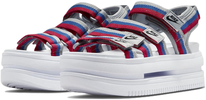 (Women) Nike Icon Classic Velcro Thick Sole Stylish Sports White Blue Red Sandals 'White Blue Red' DH0223-003 Lookbook (Women) Nike Icon Classic Velcro Thick Sole Stylish Sports White Blue Red Sandals 'White Blue Red' DH0223-003