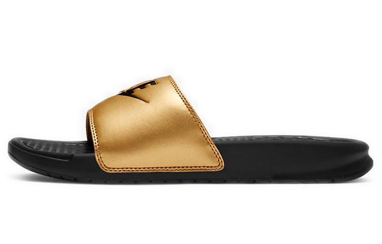 (Women) Nike JDI Benassi Slides 'Black Metallic Gold' 343881-014