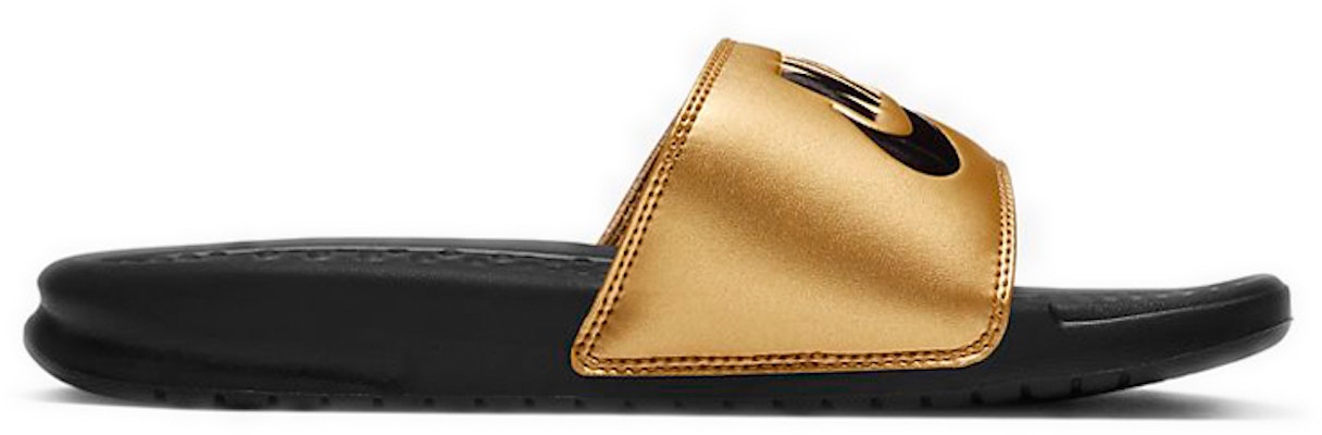 (Women) Nike JDI Benassi Slides 'Black Metallic Gold' 343881-014 Order (Women) Nike JDI Benassi Slides 'Black Metallic Gold' 343881-014