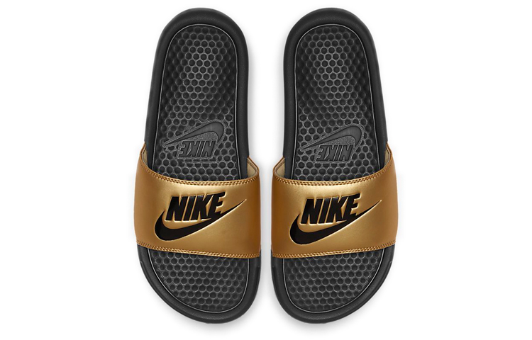 Lookbook Nike Benassi 軟底運動拖鞋 女款 黑金