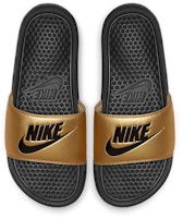 (W) Sandal Nike JDI Benassi 'Hitam Emas Metalik' 343881-014 Lookbook (W) Sandal Nike JDI Benassi 'Hitam Emas Metalik' 343881-014