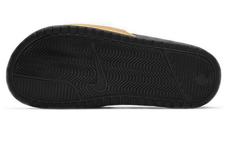 Shop Nike Benassi 軟底運動拖鞋 女款 黑金