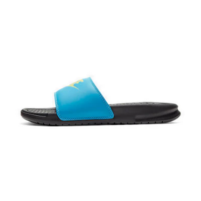 (W) Nike JDI Benassi Slides 'Blue Fury Limelight'