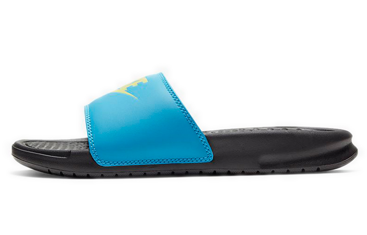 (Women) Nike JDI Benassi Slides 'Blue Fury Limelight' 343881-016