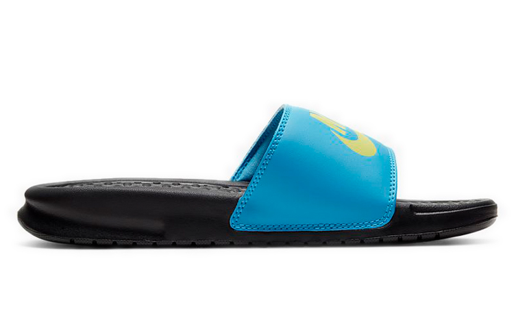 (W) Nike JDI Benassi Slides 'Blue Fury Limelight' 圖 2