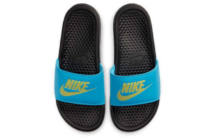 Shop Nike Benassi 黑藍 女款 拖鞋