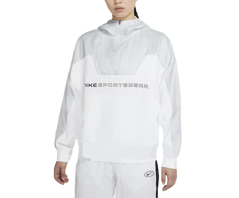 (Women) Nike Letter Print Colorblock Half-Zip Hoodie Jacket White CZ8865-100 Buy (Women) Nike Letter Print Colorblock Half-Zip Hoodie Jacket White CZ8865-100