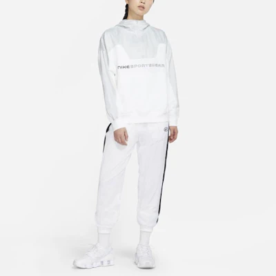 (Women) Nike Letter Print Colorblock Half-Zip Hoodie Jacket White CZ8865-100 Shop (Women) Nike Letter Print Colorblock Half-Zip Hoodie Jacket White CZ8865-100