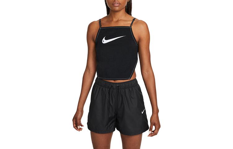 (Women) Nike Logo Crop Tank Top Black DM6747-010