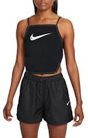 (Women) Nike Logo Crop Tank Top Black DM6747-010 (Women) Nike Logo Crop Tank Top Black DM6747-010