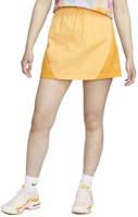 (Women) Nike Logo Embroidered High-Waist Drawstring Skirt Women’s Golden Yellow DV8248-795 (Women) Nike Logo Embroidered High-Waist Drawstring Skirt Women’s Golden Yellow DV8248-795
