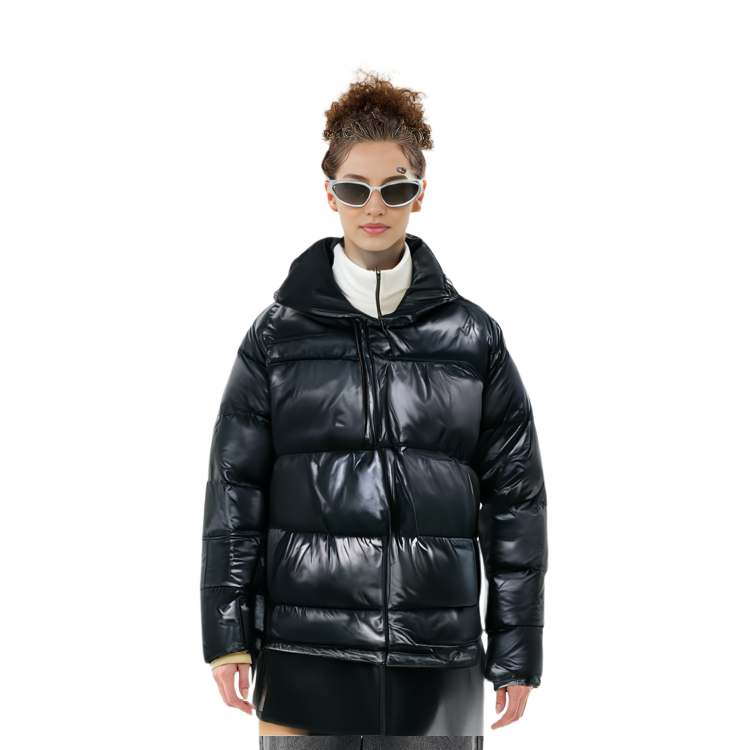 Purchase (W) 耐克标志连帽羽绒夹克黑色. DD4653-010