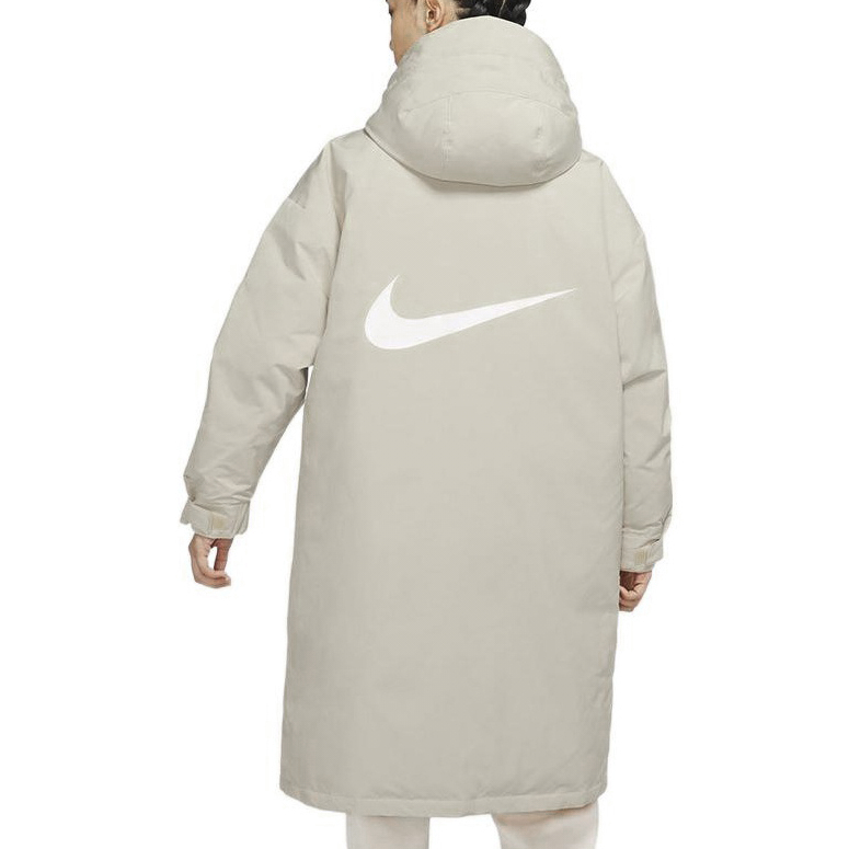 Details for (Women) Nike Logo Print Long Sleeve Hooded Puffer Jacket  Beige DJ1980-206