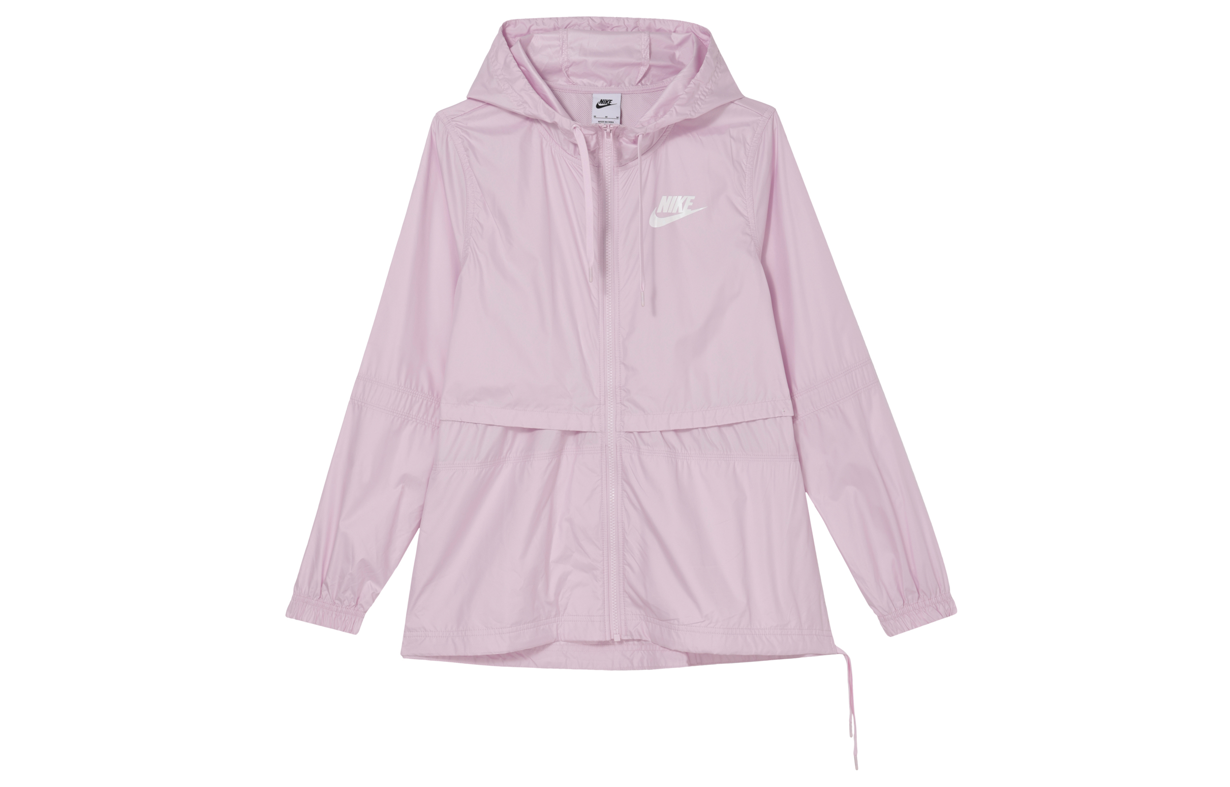 (Women) Nike Logo Printed Drawstring Hooded Jacket Sakura Pink DQ3353-695