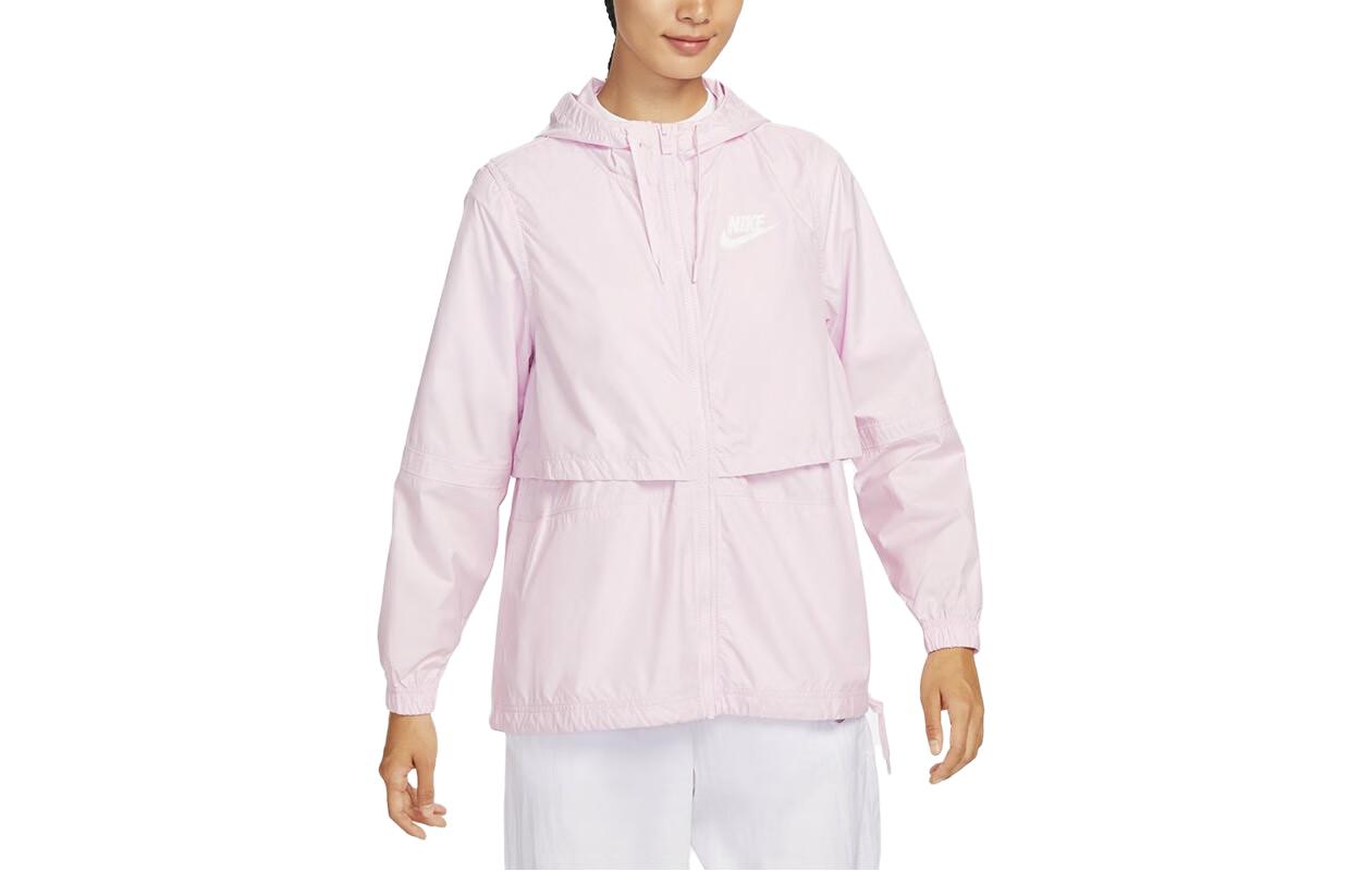 (Women) Nike Logo Printed Drawstring Hooded Jacket Sakura Pink DQ3353-695 圖 2