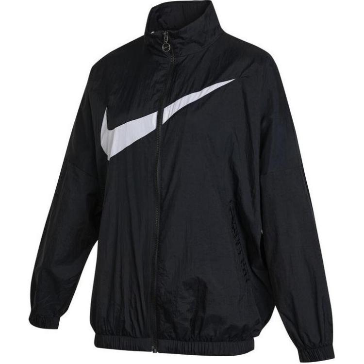 (Women) Nike Logo Printed Windbreaker Loose Fit Jacket Black DX5865-010