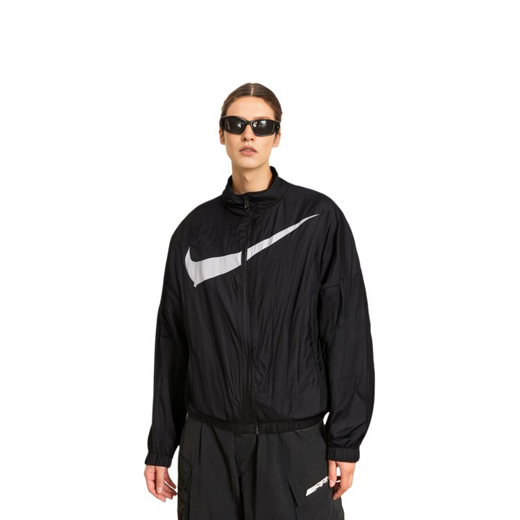 Purchase (Women) Nike Logo Printed Windbreaker Loose Fit Jacket Black DX5865-010