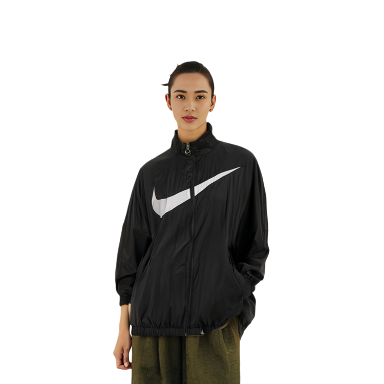 Details for (Women) Nike Logo Printed Windbreaker Loose Fit Jacket Black DX5865-010