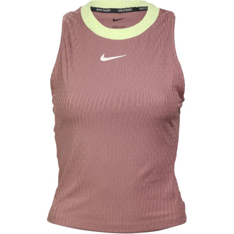 (Women) Nike Logo Ribbed Tennis Tank Top Smoky Purple. FD5635-208
