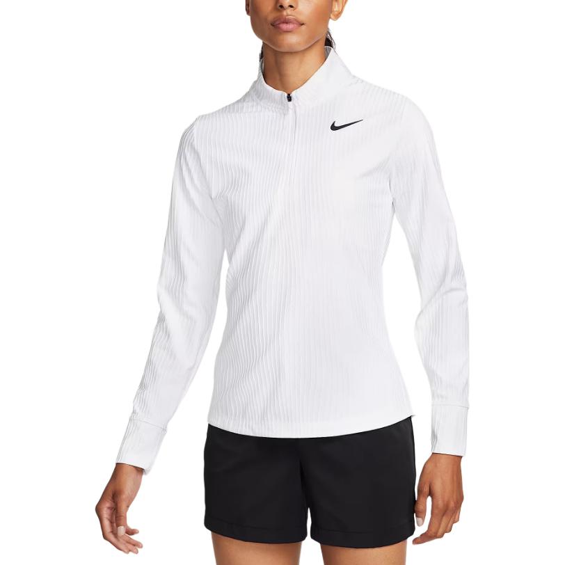 (Women) Nike Logo Stand Collar Long Sleeve Golf Shirt FD5628-100