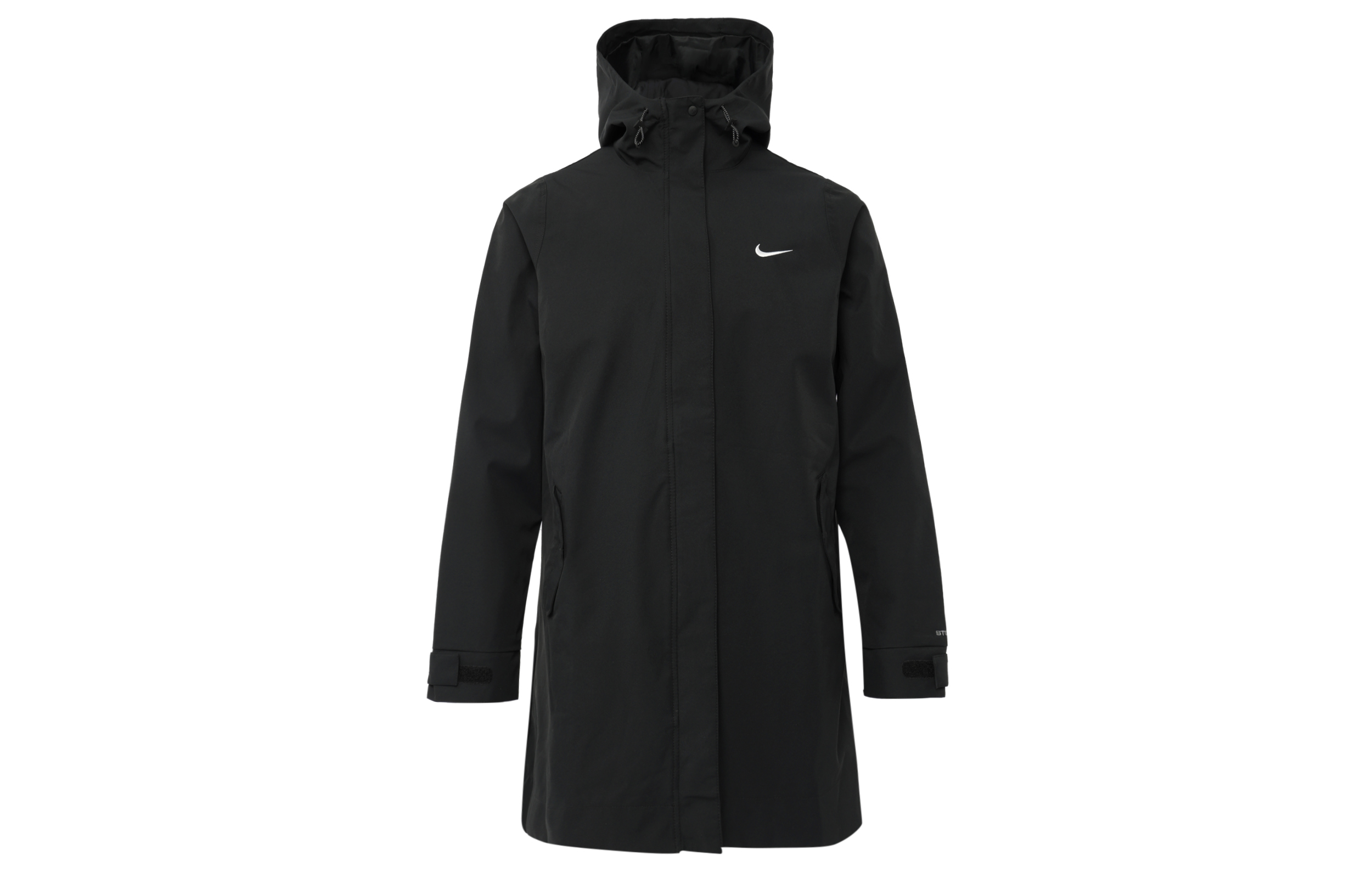 (Women) Nike Logo Woven Parka Hooded Jacket Black. DM6246-010