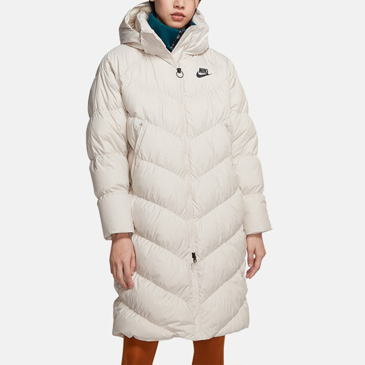 (Women) Nike Long Beige Winter Down Jacket with Hood BV2882-008 圖 4