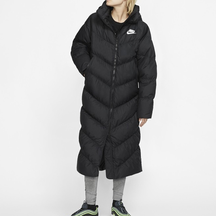 (Women) Nike Long Down Jacket Winter Casual Black CZ4069-010 圖 4