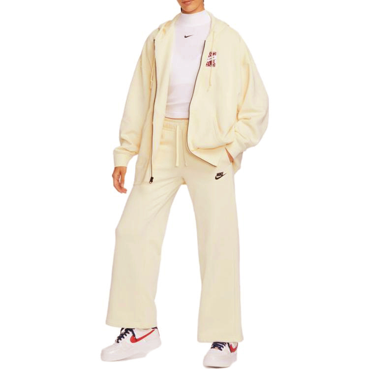 (Women) Nike Loose-Fit Hoodie Jacket Coconut Milk Color FV8445-113 圖 4