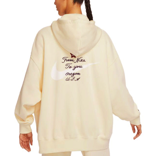 (Women) Nike Loose-Fit Hoodie Jacket Coconut Milk Color FV8445-113 圖 6