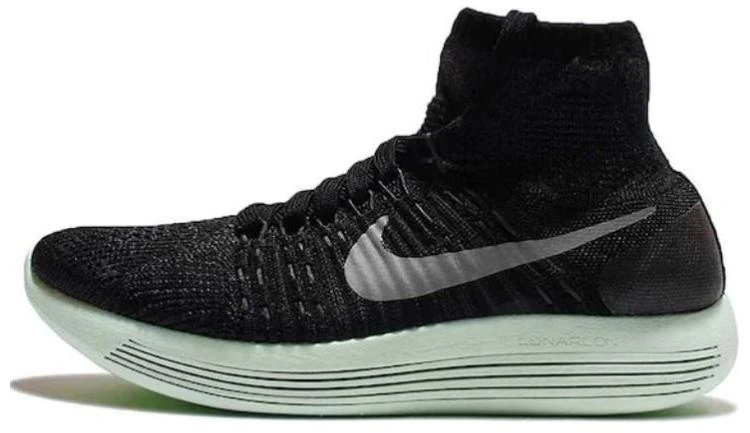 women-nike-lunar-epic-flyknit-running-shoes-black-green-comfortable-and-durable-827403-003