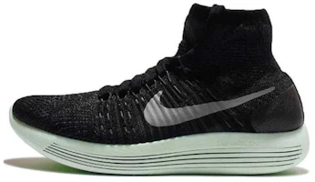 (Women) Nike LunarEpic Flyknit Running Shoes Black Green Comfortable & Durable 827403-003 (Women) Nike LunarEpic Flyknit Running Shoes Black Green Comfortable & Durable 827403-003