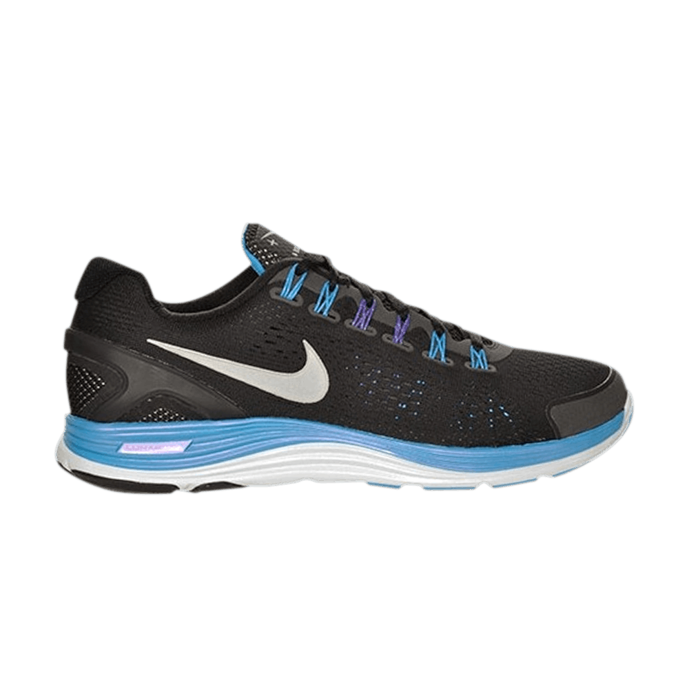 (Women) Nike LunarGlide+ 4 Premium 'Black Blue Glow' 531987-004