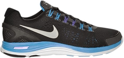 (Women) Nike LunarGlide+ 4 Premium 'Black Blue Glow' 531987-004 (Women) Nike LunarGlide+ 4 Premium 'Black Blue Glow' 531987-004