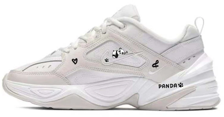 【定製球鞋】 Nike M2K Tekno Phantom 中式國風 慵懶大熊貓 減震 低幫 老爹鞋 女款 灰白色 Buy 【定製球鞋】 Nike M2K Tekno Phantom 中式國風 慵懶大熊貓 減震 低幫 老爹鞋 女款 灰白色