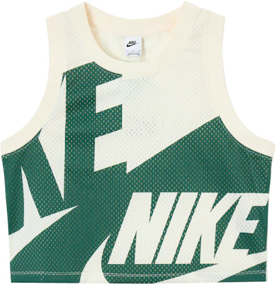 (Women) Nike Mesh Sleeveless Tank Top Ivory White with Letter Print FN2257-110 Buy (Women) Nike Mesh Sleeveless Tank Top Ivory White with Letter Print FN2257-110