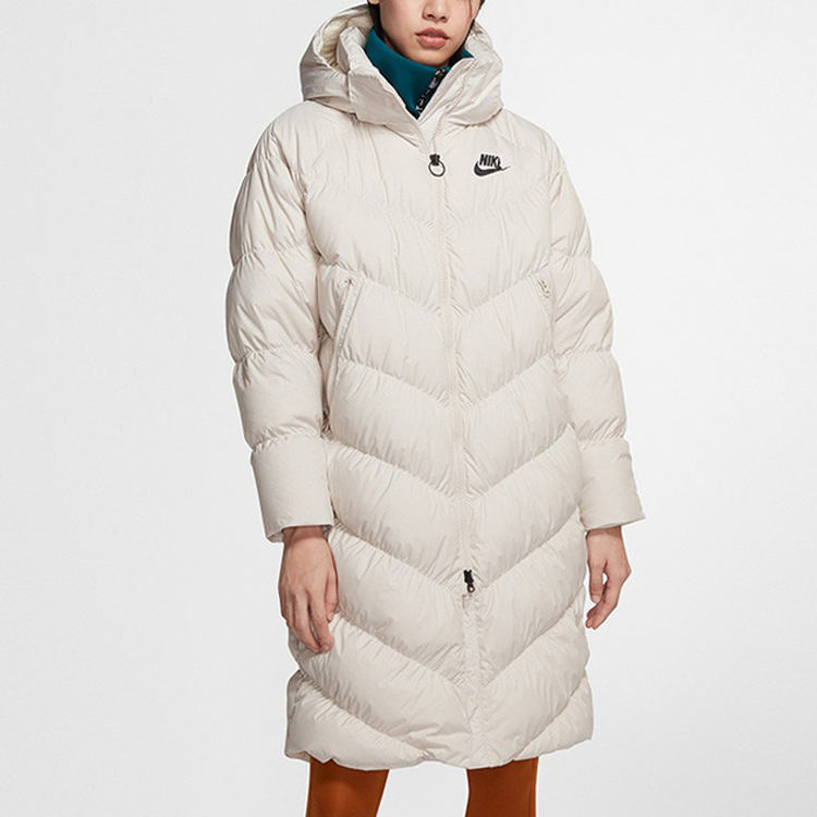 (Women) Nike Mid-Length Down Jacket Hoodie White Winter Coat CZ4069-008 圖 4