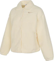 (Women) Nike Minimal Logo Single-Breasted Casual Jacket Light Beige. FB8708-113 (Women) Nike Minimal Logo Single-Breasted Casual Jacket Light Beige. FB8708-113